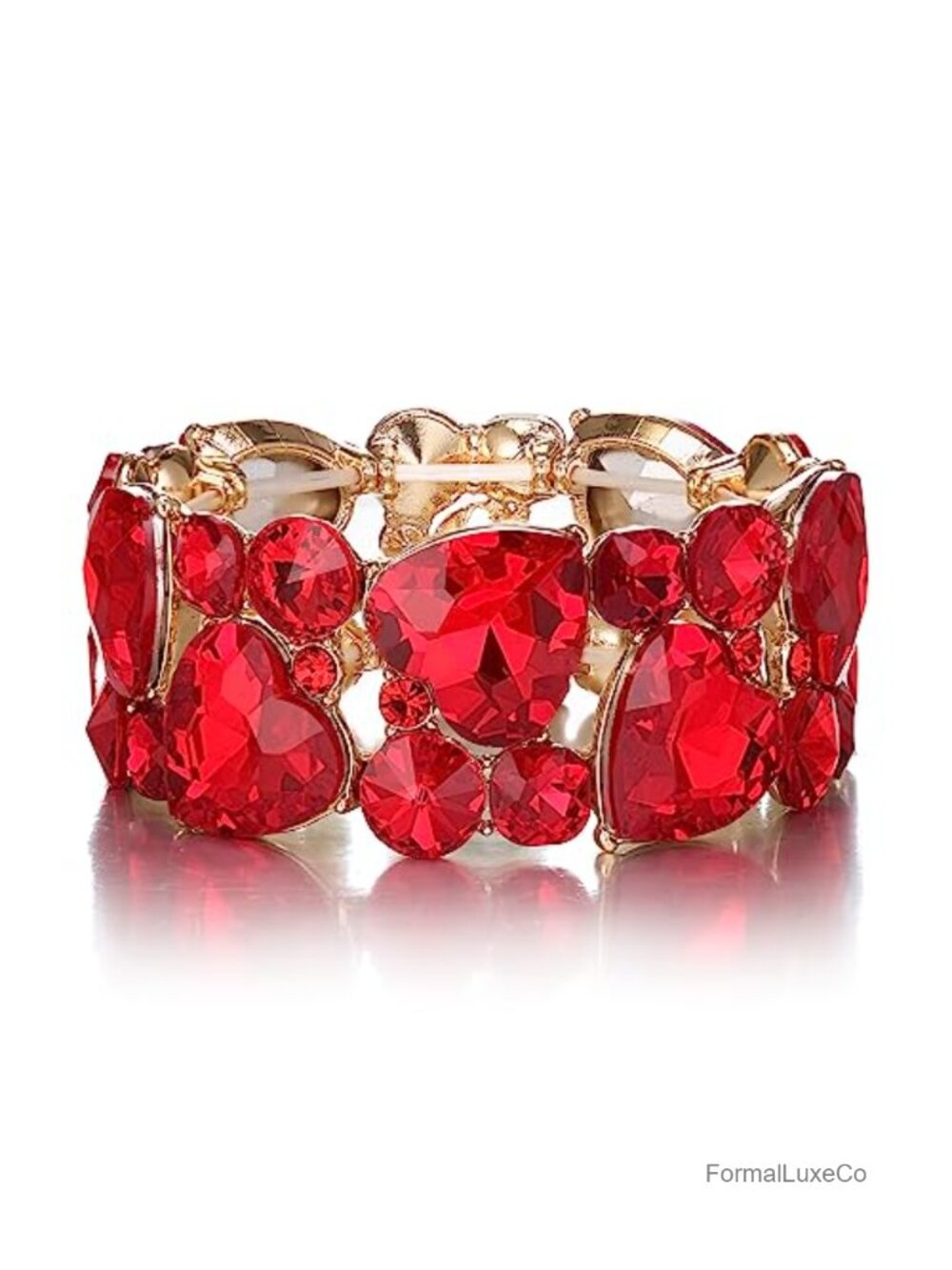 Marquise Wedding Bracelet Brides Bridesmaid Austrian Crystal Art Deco Stretch